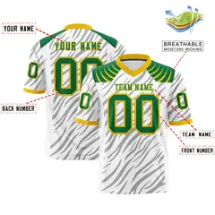 White Gray Tiger Stripe Graffiti Pattern Football Jersey 2