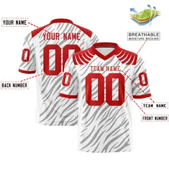 White Gray Tiger Stripe Graffiti Pattern Football Jersey 2