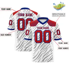 White Gray Tiger Stripe Graffiti Pattern Football Jersey 2