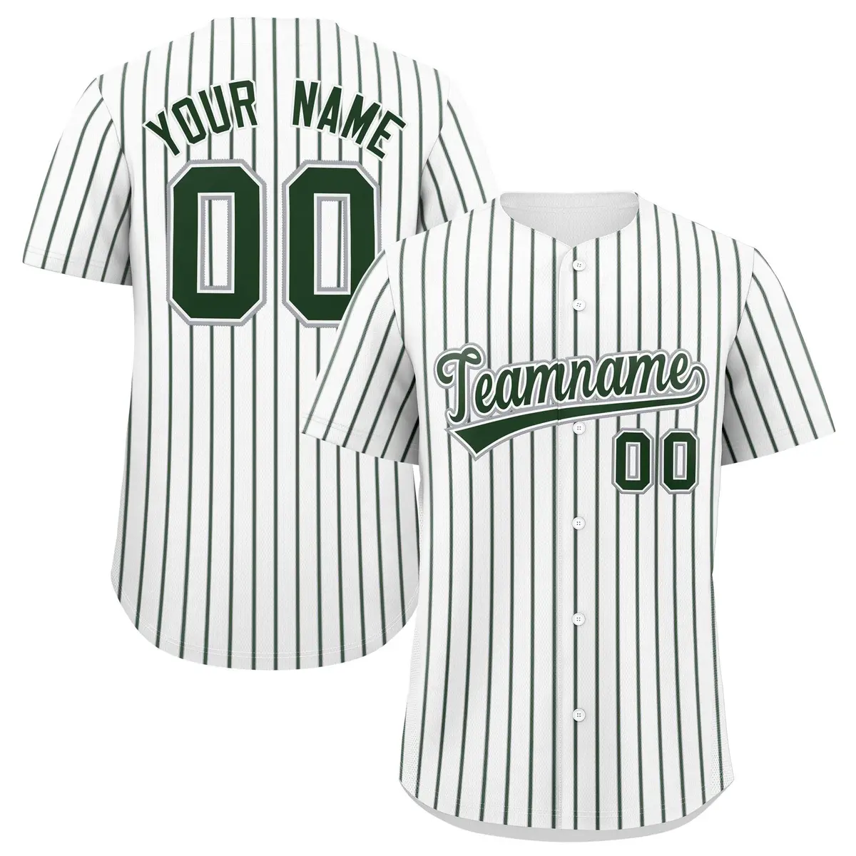 White Gray Tricolor Stripe Fashion Baseball Jersey