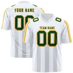 White Gray Vertical Fine Stripe Gradient Football Jersey