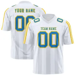 White Gray Vertical Fine Stripe Gradient Football Jersey