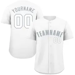 White Gray-White Classic Authentic Baseball Jersey 1