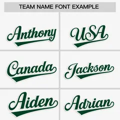 White Green Classic Authentic Baseball Jersey 3