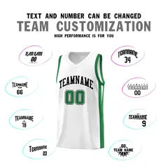 White Green Classic Sets Sports Basketball Jersey 4