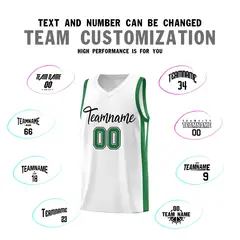 White Green Classic Sets Sports Basketball Jersey 4