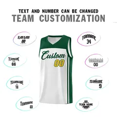 White Green Classic Sets Sports Basketball Jersey 4