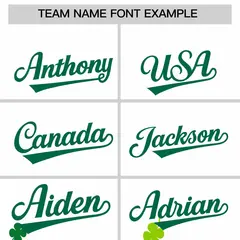 White Green Four Leaf Clover Pattern St. Patrick's Day Baseball Jersey 3