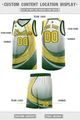 White Green Galaxy Graffiti Pattern Basketball Jersey 2