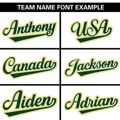White Green-Gold Raglan Varsity Full-Snap Letterman Baseball Jacket 3