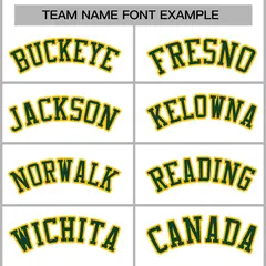 White Green-Gold Raglan Varsity Full-Snap Letterman Jacket 5
