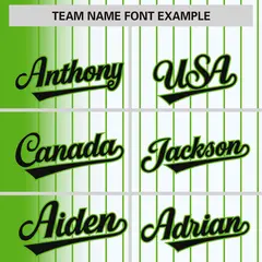 White Green Gradient Pinstripe Full-Snap Letterman Jacket 3