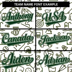 White Green Line Graffiti Pattern Varsity Raglan Letterman Jacket 5