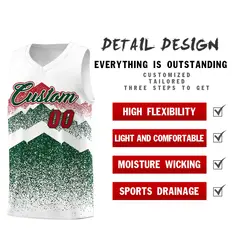 White Green Mountain Fade Gradient Fashion Basketball Jersey 2