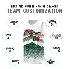 White Green Mountain Fade Gradient Fashion Basketball Jersey 4