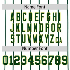 White Green Pinstripe Two-tone Side Baseball Jersey 4