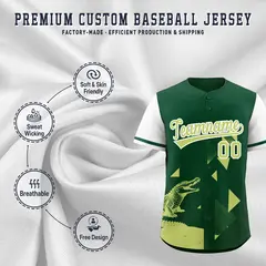 White Green Raptor Series Raglan Baseball Jersey 3