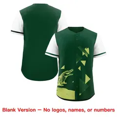 White Green Raptor Series Raglan Baseball Jersey 8