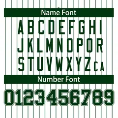 White Green Stripe Full Button Authentic Baseball Jersey 4