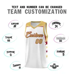 White Green Two Tone Side Star Color Block Drapable Basketball Jersey 4