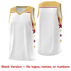 White Green Two Tone Side Star Color Block Drapable Basketball Jersey 6