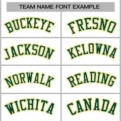 White Green-White Raglan Varsity Letterman Full-Snap Jacket 5