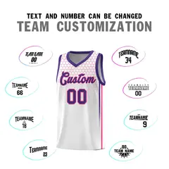 White Honeycomb Pattern Sports Uniform Basketball Jersey 4