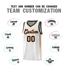 White Honeycomb Pattern Sports Uniform Basketball Jersey 4