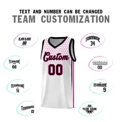 White Honeycomb Pattern Sports Uniform Basketball Jersey 4