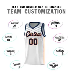 White Honeycomb Pattern Sports Uniform Basketball Jersey 4
