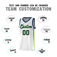 White Honeycomb Pattern Sports Uniform Basketball Jersey 4