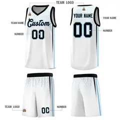 White Honeycomb Pattern Sports Uniform Basketball Jersey 5