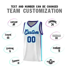 White Honeycomb Pattern Sports Uniform Basketball Jersey 4