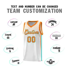 White Honeycomb Pattern Sports Uniform Basketball Jersey 4