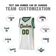 White Honeycomb Pattern Sports Uniform Basketball Jersey 4