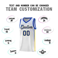 White Honeycomb Pattern Sports Uniform Basketball Jersey 4