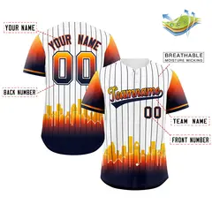 White Houston City Silhouette Baseball Jersey 2
