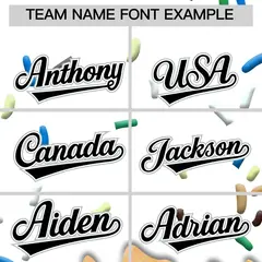 White Ice Cream Cone Graffiti Full-Snap Varsity Letterman Jacket 3