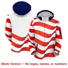 White Independence Day American Flag Waterproof Jacket 6