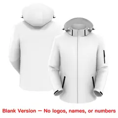 White Independence Day American Flag Waterproof Jacket 6