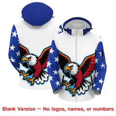 White Independence Day American Flag Waterproof Jacket 6