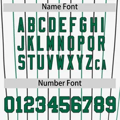 White Kelly Green and Black Bi-Color Stripes Baseball Jersey 4