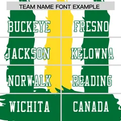 White Kelly Green and Gold Graffiti Flag Football Jersey 3