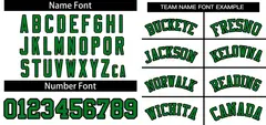 White Kelly Green Black Classic Two-Button Softball Jersey 3
