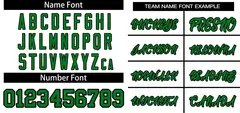 White Kelly Green Black Classic Two-Button Softball Jersey 3