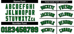 White Kelly Green Black Classic Two-Button Softball Jersey 3