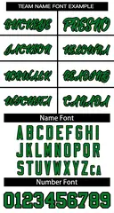 White Kelly Green Black Classic Two-Button Softball Jersey 3