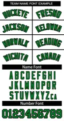 White Kelly Green Black Classic Two-Button Softball Jersey 3