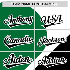White Kelly Green-Black Half Heart Color Block Baseball Jersey 3