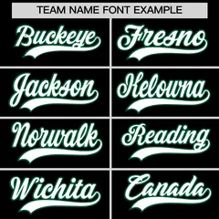 White Kelly Green Black Reversible Two-Button Baseball Jersey 7